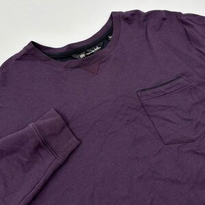 Travis Mathew Men's XL Cotton Polyester Purple Henley Long Sleeve Pullover